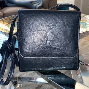 Vintage Black Crossbody Organizer Purse